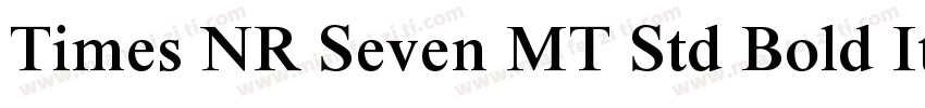 Times NR Seven MT Std Bold Italic字体转换